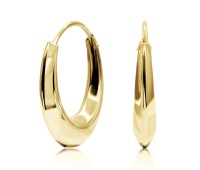 1Micron Gold Plated Classy Hoop Earring HO-1695-GP